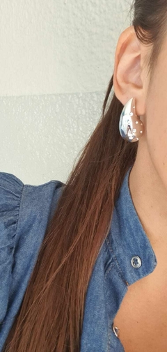 Aros gotas con strass - comprar online