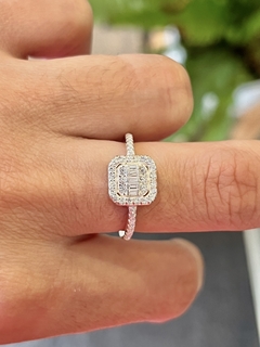 Anillo Strass Cuadrado