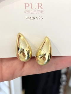 Aros gotas doradas