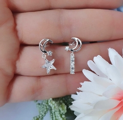 Aros strass colgante
