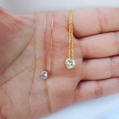 Cadena corazón gold strass