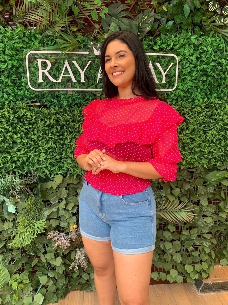 Blusa Cropped Estela Rosa