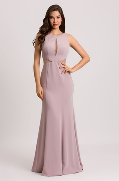 Vestido Minimalista Sara Hellen Nude Aluguel