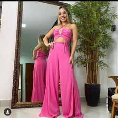 Calça Pantalona Alvorada Alfaiataria Rosa