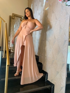 Vestido Lurex Lixado Soft Semi Rosa
