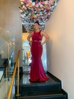 Vestido Cropped Mesh Olivia (Aluguel)