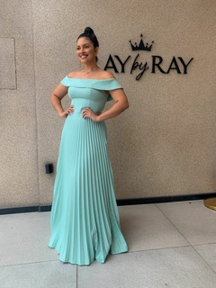 Vestido Longo Princesa Verde Menta Aluguel
