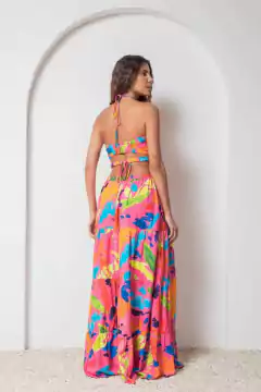 Vestido Longo Aquarela Rosa na internet