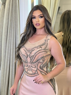 Vestido Sereia Lila Natasha Rosa Aluguel na internet