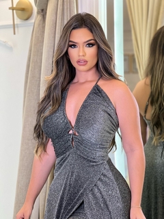 Vestido Lurex Lixado Soft Semi Preto - Ray by Ray