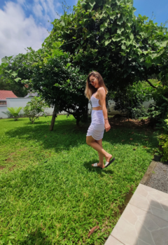 Conjunto, cropped e saia, tecido crepe dior, look balada/festa