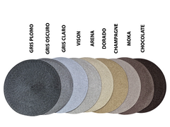 Individual Tejido Pvc Champagne - tienda online