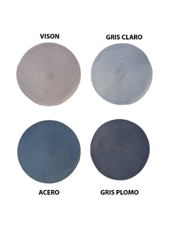 Individual Tejido Pvc Gris Plomo - Dorotea Design