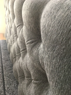 Respaldo capitone en tela chenille 140 - Tutti Dormire colchones