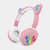 Fone De Ouvido Bluetooth Sem Fio de Gatinho EJ-040 Infantil H'maston