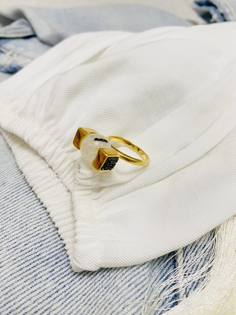 Anel MD Banhado a Ouro N.21