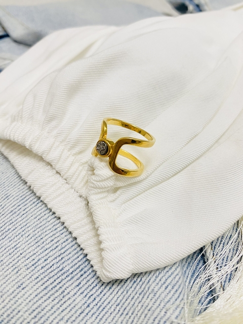 Anel MD Banhado a Ouro N.19