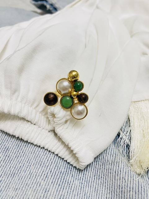 Anel MD Banhado a Ouro N.17