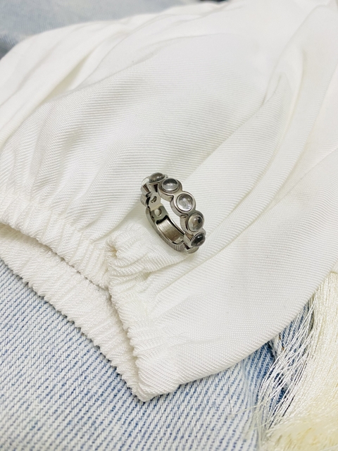 Anel MD Ródio Negro N.17