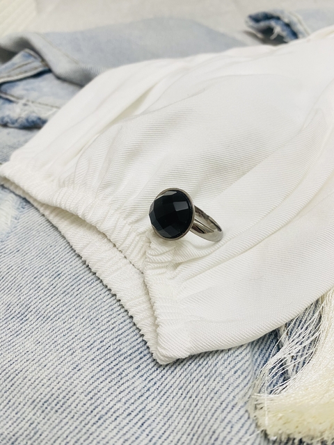 Anel MD Ródio Negro N.23