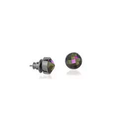 Brinco Bola Facetado - RN Cristal Multicolorido