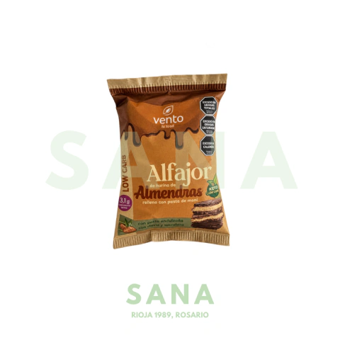 Alfajor dulce de leche y chocolate negro Vento x uni o caja