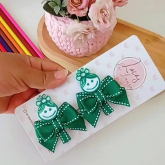 Duo de Hair clips - Verde - comprar online