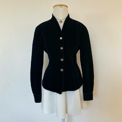 blazer em veludo vintage - M