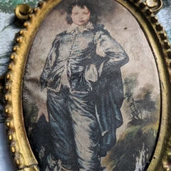 quadro oval antigo "o menino de azul" - comprar online