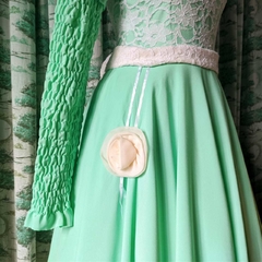 Imagem do vestido típico verde água - P