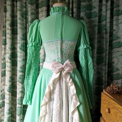 vestido típico verde água - P - Roupas, decoração e acessórios VINTAGE - Legado Brechó
