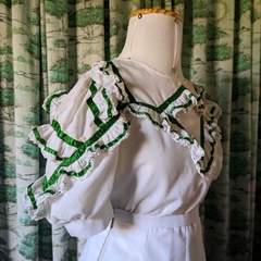 camisa vintage mangas hiper bufantes - M - Roupas, decoração e acessórios VINTAGE - Legado Brechó