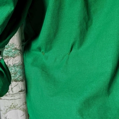 camisa verde mangas bufantes - M - comprar online
