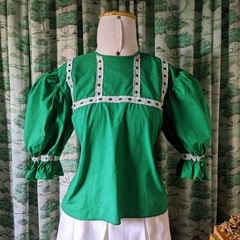 Imagem do camisa verde mangas bufantes - M