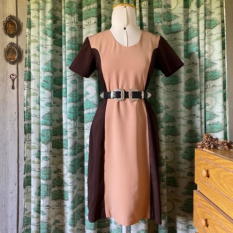 vestido tons terrosos - M