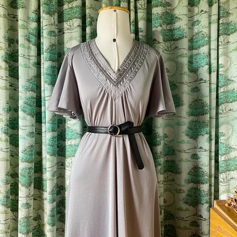 vestido vintage o diabo veste PRATA - M/G