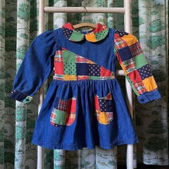 vestido jeans infantil vintage - comprar online