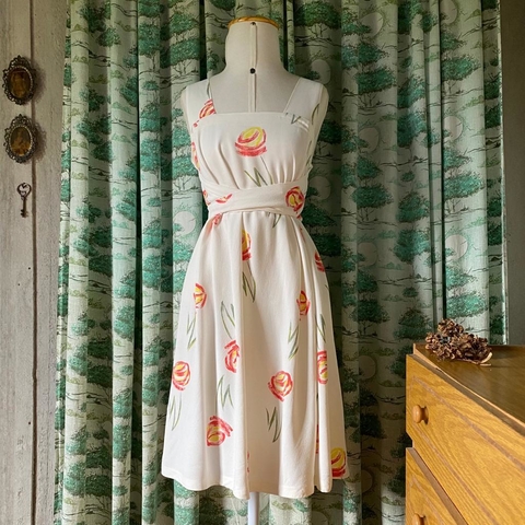 vestido vintage floral - PP/P