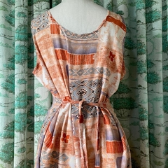 vestido mídi vintage 70's - G na internet
