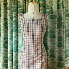 vestido xadrez dusty rose - P - comprar online