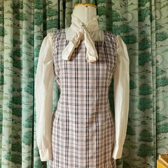 vestido xadrez dusty rose - P - loja online