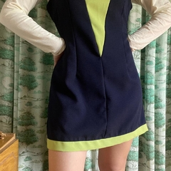vestido navy vintage - M - comprar online