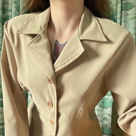 blazer vintage caqui - M