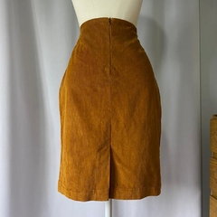 saia veludo cotelê caramelo - 36 - comprar online