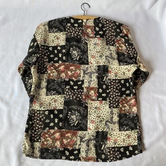 blusa portrait flowers - M - loja online