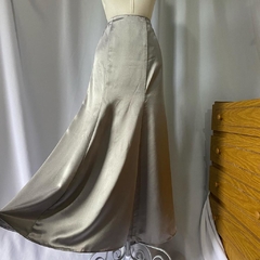 saia longa em cetim prateado - PP - comprar online
