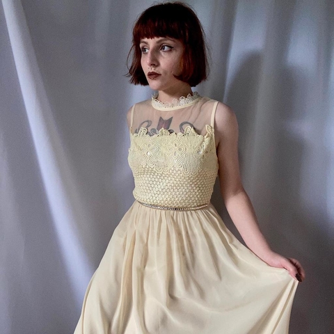 vestido longo angelical - G