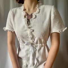 camisola vintage bordada - P na internet