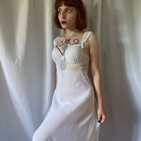 camisola longa branca - P/M