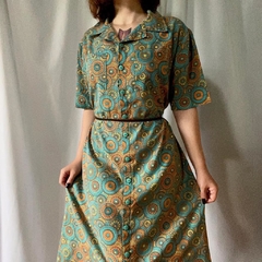 vestido mídi 70s - G